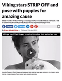 Daily Star: Viking stars STRIP OFF and pose with puppies for amazing cause