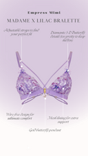 Madame X strappy bralette in Lilac - Empress Mimi