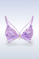 Madame X strappy bralette in Lilac