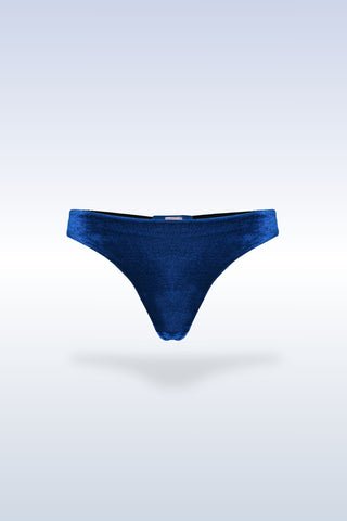 Midnight Sky Adjustable Tanga in Blue Velvet