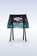 Majestic Peacock Suspender Belt