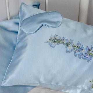 Luxurious Silk Pillowcase in Baby Blue