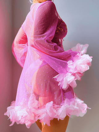 Madame X Pink Babydoll Robe
