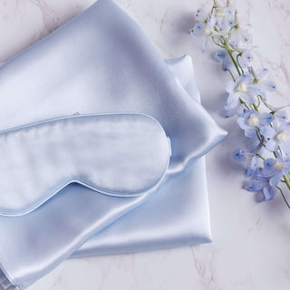 Luxurious Silk Pillowcase in Baby Blue