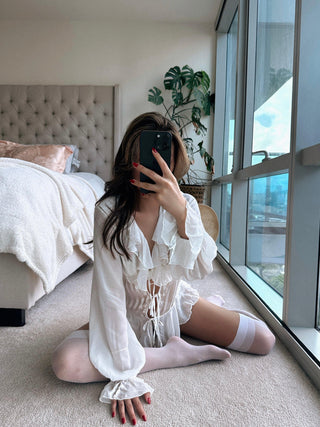 Silk Oh Coco - Ruffled Blouse Top